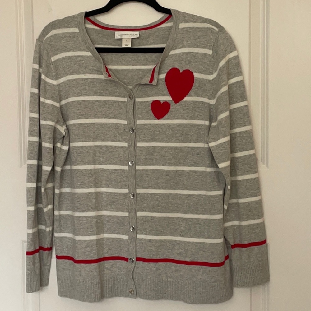 Sweetheart Striped Cardigan Cardi